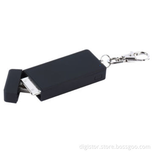 3-in-1 Keyring USB Power Bank, 8, 16, 32GB Optional Built-in Memory, 1,000mAh Battery
